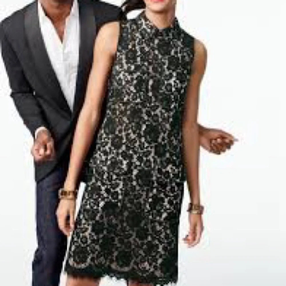 J. Crew Lace Sleeveless Shift Dress in Black - NEW - Size 4